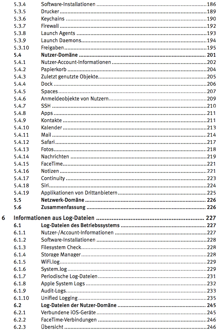 Buch Mac OS Hacking Inhaltsverzeichnis Seite 4