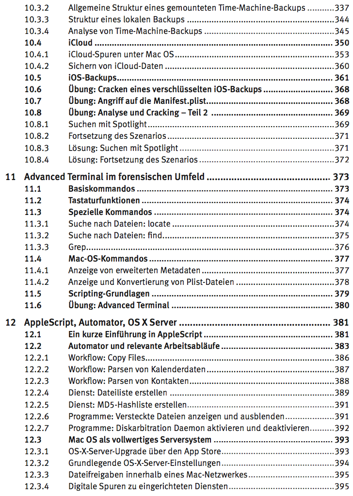 Buch Mac OS Hacking Inhaltsverzeichnis Seite 6
